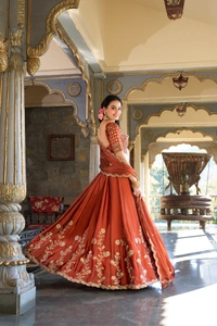 Antique Fashion 1 Lehenga Choli  - Blouse  Stiched