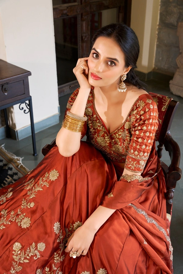 Antique Fashion 1 Lehenga Choli  - Blouse  Stiched