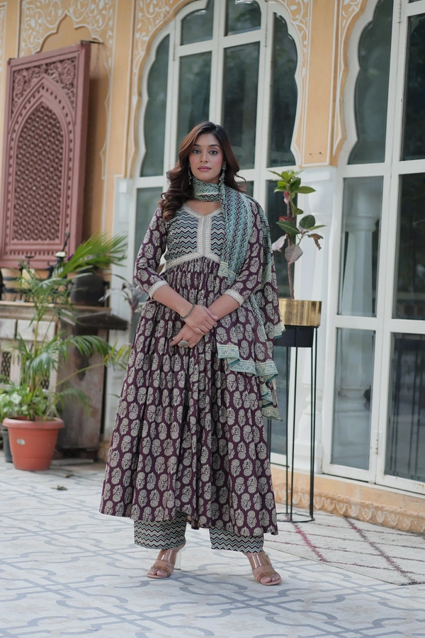 Antique Fashion 1 Aliya cut Kurti pent Set - Xxl, Colour 2