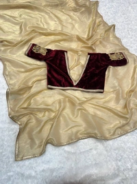 Antique Fashion 1 TISSUE SAREE - Unstitched Blause, Un-ready-to-wear