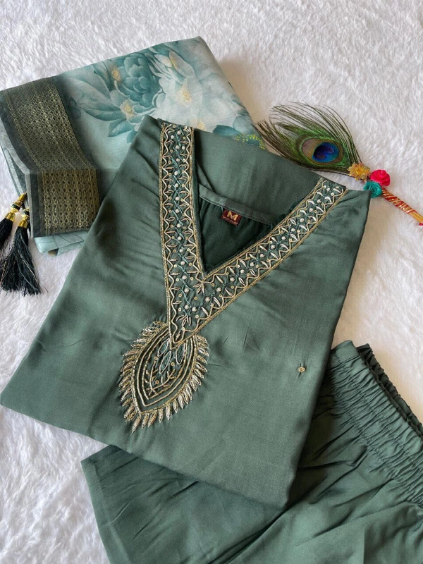 Antique Fashion  Kurti Pent Dupatta Set - M (38), colour 1
