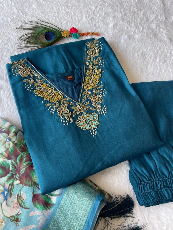 Antique Fashion 1 Kurti Pent Dupatta Set - colour 1, S (36)