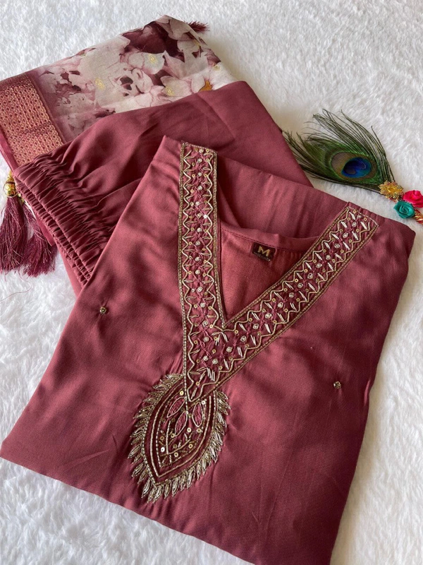 Antique Fashion 1 Kurti Pent Dupatta Set - M (38), colour 2