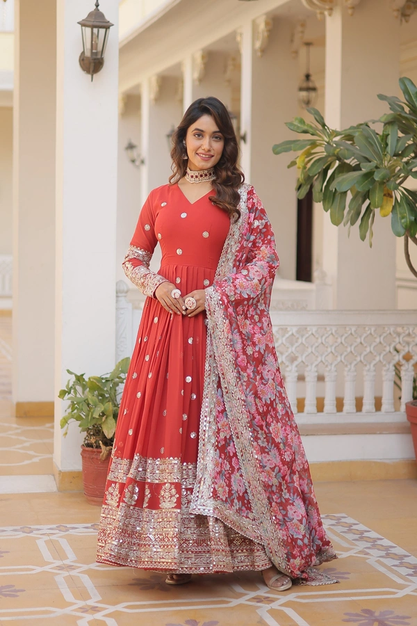 Antique Fashion  Gownwithdupatta  - colour 2, M (38)