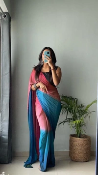 Antique Fashion 1 Beautiful Designer saree in Soft Nylon fabric with 3D padding shades - Shade 2