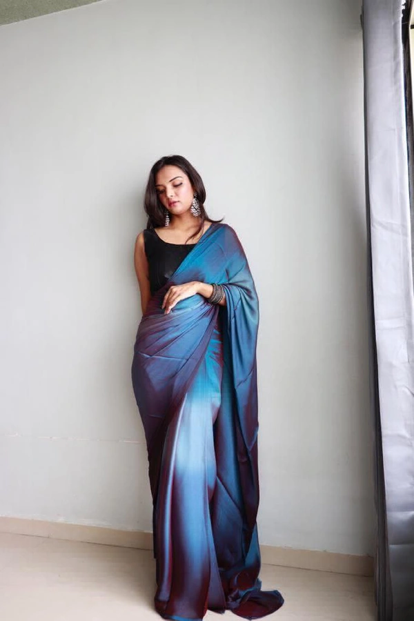 Antique Fashion  Beautiful Designer saree in Soft Nylon fabric with 3D padding shades - Shade 4