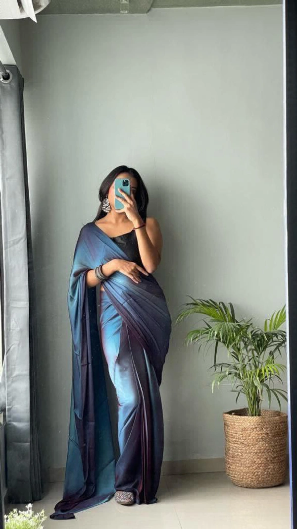 Antique Fashion  Beautiful Designer saree in Soft Nylon fabric with 3D padding shades - Shade 4