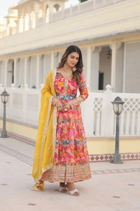 Antique Fashion 1 GOWN WITH DUPATTA SET - colour 1, L (40)