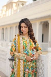 Antique Fashion 1 GOWN WITH DUPATTA SET - colour 2, L (40)