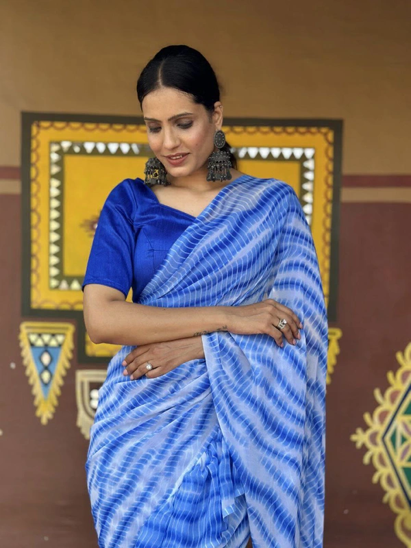 Antique Fashion  Beautiful Designer Ruffle saree in Heavy Fox Georgette fabric - colour 1