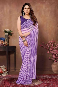 Antique Fashion 1 PATTERN*-PRINTED REDY WEAR SAREE WITH SMALL LACE - Design 1