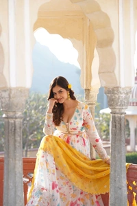 Antique Fashion 1 PREMIUM READYMADE GOWN WITH DUPATTA SET - L (40)