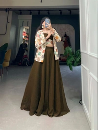 Antique Fashion 1 Plazo With Shrug - colour 1, M (38)