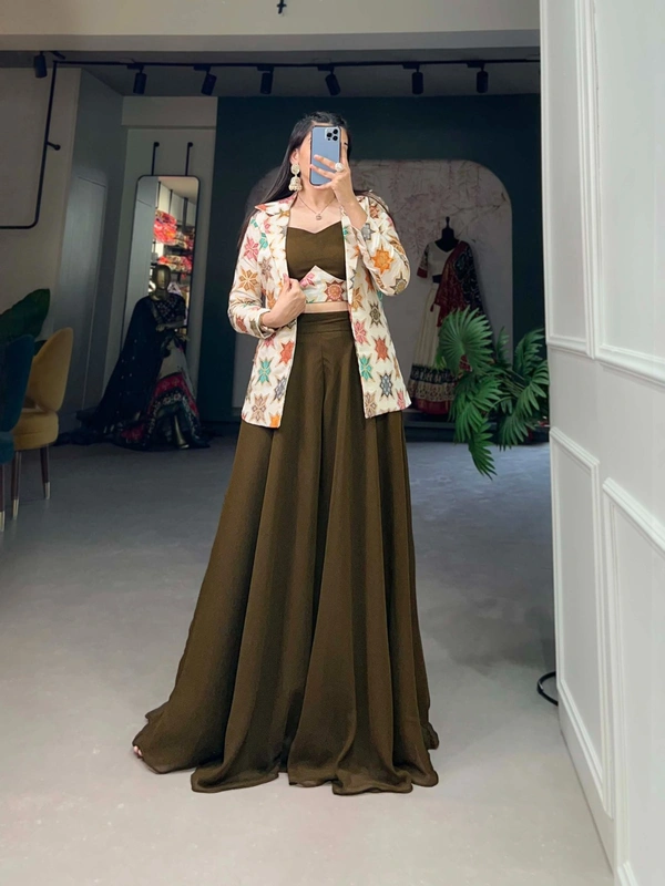 Antique Fashion 1 Plazo With Shrug - colour 1, M (38)