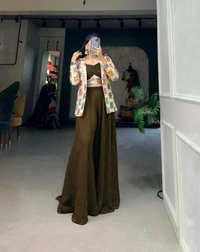 Antique Fashion 1 Plazo With Shrug - colour 1, Xl (42)