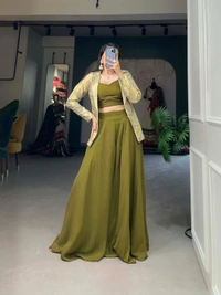 Antique Fashion 1 Plazo With Shrug - colour 2, M (38)