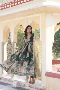 Antique Fashion 1 ALIA CUT GOWN WITH DUPATTA SET  - Xl (42)