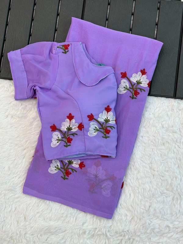 Antique Fashion 1 FLOWER   PORT AMAZING SAREE - colour 3