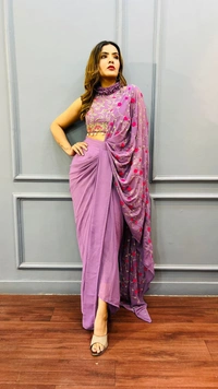 Antique Fashion 1 This wedding season flaunt your pre wedding parties with this Glamorous sarong drape - xs