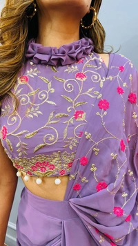 Antique Fashion 1 This wedding season flaunt your pre wedding parties with this Glamorous sarong drape - L