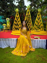 Antique Fashion 1 This wedding season flaunt ur haldi and mehendi look with this glamorous sarong dress - XXL, colour 1