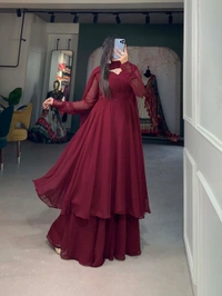 Antique Fashion 1 Plazo kurti set - Maroon, S (36)