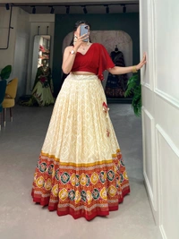 Antique Fashion 1 Embrace the heritage of Tussar silk  embrace the allure of patola prints and let your style tell a story of grace and sophistication 
