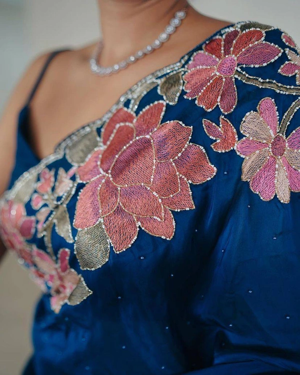 Antique Fashion 1 Heavy Rangoli with Multi embroidery thread work ,zari and Sequence work with  rivet work pari diamond and cutwork border*
