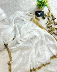 Antique Fashion 1 Golden heart - White