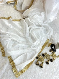 Antique Fashion 1 Golden heart - White