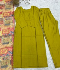 Antique Fashion 1 NEW SUMMER WEAR AND OFFICE WEAR PURE SOFT HEAVY VISCOSE STRAIGHT FIT KURTA WITH DUPPTA SET PENT READY TO WEAR  - Xs (34), colour 1