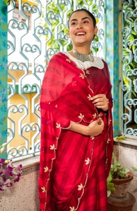 Antique Fashion 1 Exclusive  elegant launch for fancy collection perfect for any function  light weight chiffon pure viscose  hand work saree and viscose blouse  - colour 1
