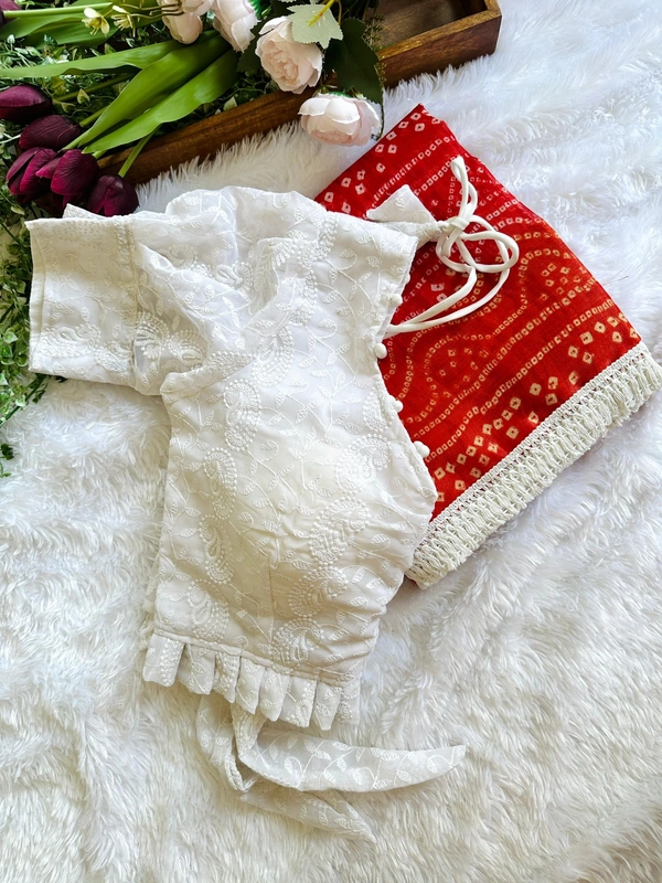 Antique Fashion 1 Exclusive  elegant launch for summer collection perfect for any occasion linen mul mul  cotton with border  saree with georgette blouse  - colour 2