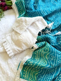 Antique Fashion 1 Exclusive  elegant launch for summer collection perfect for any occasion linen mul mul  cotton with border  saree with georgette blouse  - colour 1