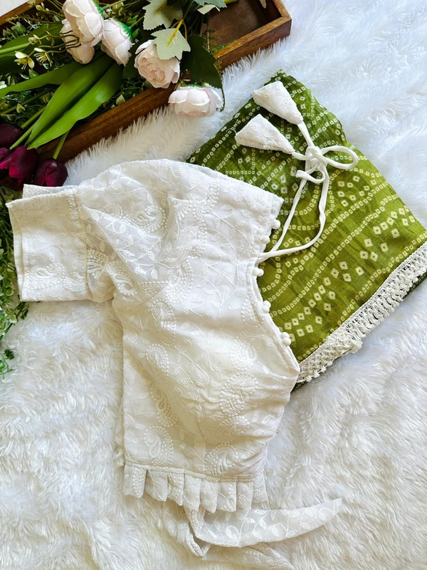 Antique Fashion 1 Exclusive  elegant launch for summer collection perfect for any occasion linen mul mul  cotton with border  saree with georgette blouse  - colour 4