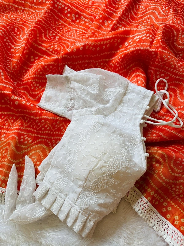 Antique Fashion 1 Exclusive  elegant launch for summer collection perfect for any occasion linen mul mul  cotton with border  saree with georgette blouse  - colour 3