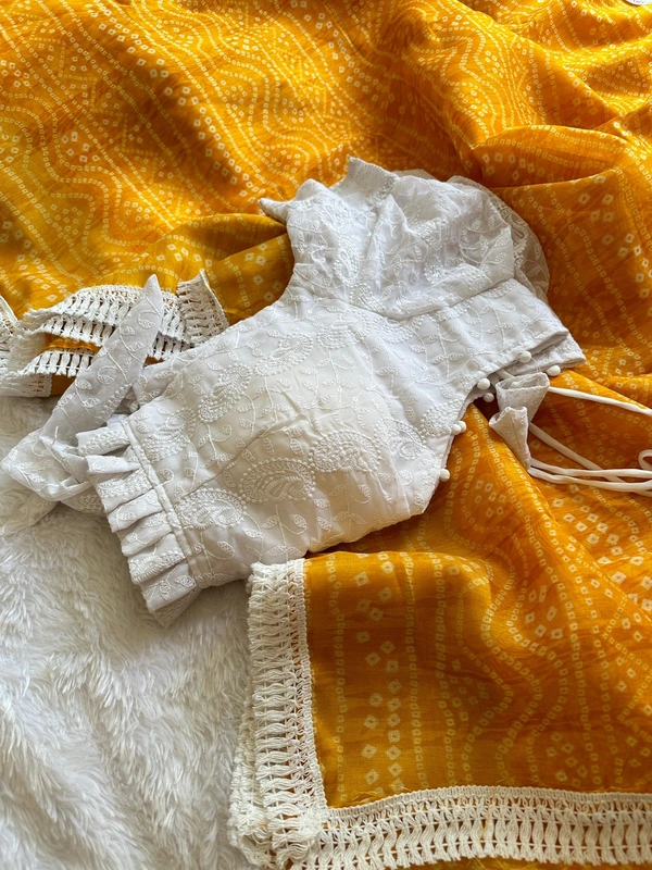Antique Fashion 1 Exclusive  elegant launch for summer collection perfect for any occasion linen mul mul  cotton with border  saree with georgette blouse  - colour 5