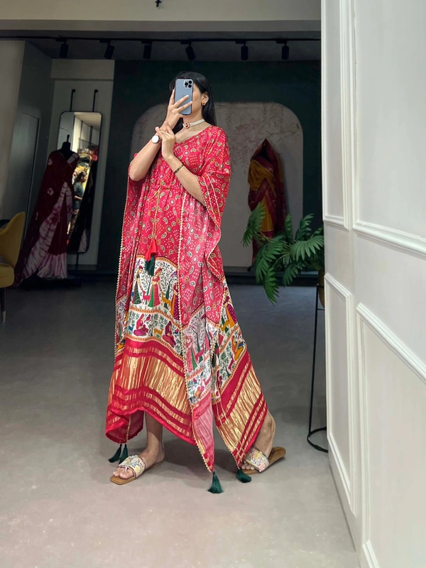 Antique Fashion 1 Wrap yourself in the sheer splendor of Gaji s silk kaftan  and watch heads turn with envy at your effortless elegance - design 2