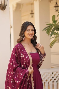 Antique Fashion 1 GOWN WITH DUPATTA SET  - L (40), colour 1