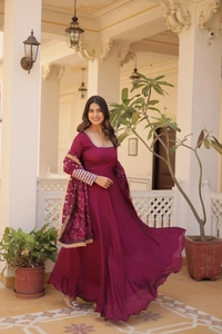 Antique Fashion 1 GOWN WITH DUPATTA SET  - L (40), colour 1