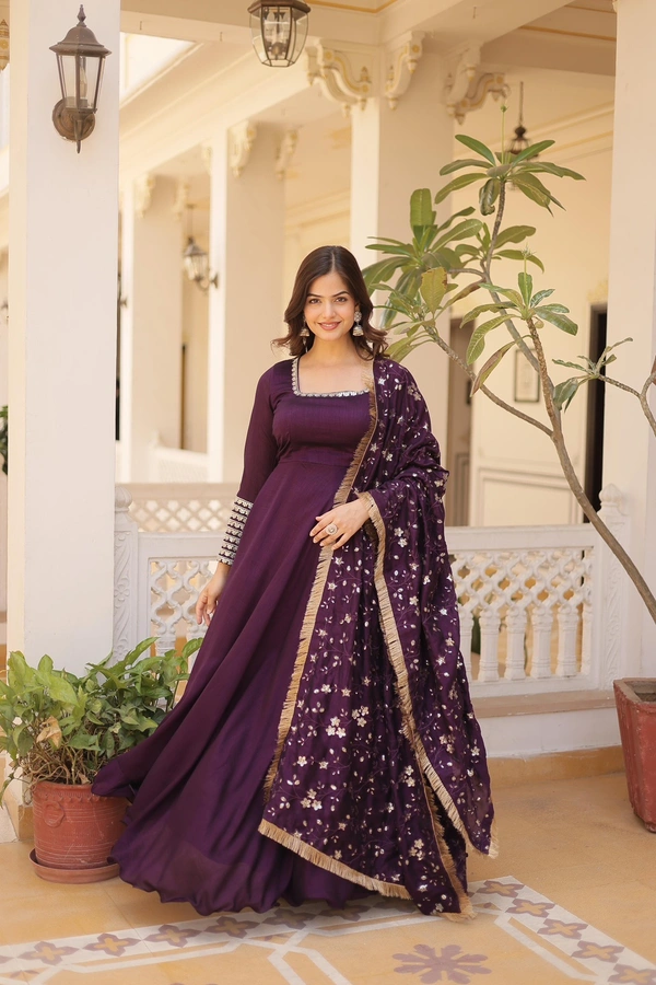 Antique Fashion 1 GOWN WITH DUPATTA SET  - Xl (42), colour 3