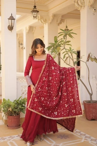 Antique Fashion 1 GOWN WITH DUPATTA SET  - Xxl (42), colour 2