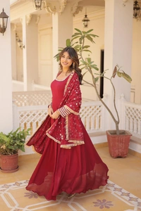 Antique Fashion 1 GOWN WITH DUPATTA SET  - Xxl (42), colour 2