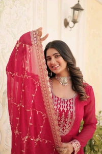 Antique Fashion 1 GOWN WITH DUPATTA COLLECTIONS 2024 - pink, xl (42)