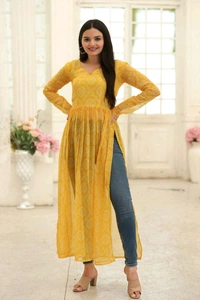 Antique Fashion 1  PREMIUM READYMADE DESIGNER NAYRA CUT KURTI COLLECTIONS - colour 1, Xl (42)