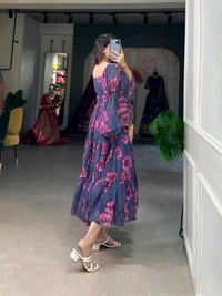 Antique Fashion 1 The georgette Floral Print Frock That Will Make You Stand Out from the Crowd  - colour 2