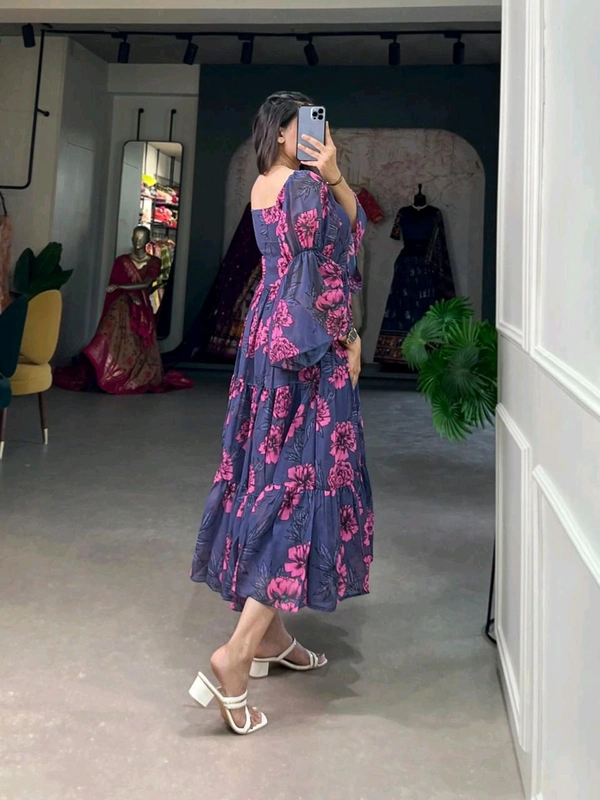 Antique Fashion 1 The georgette Floral Print Frock That Will Make You Stand Out from the Crowd  - colour 2