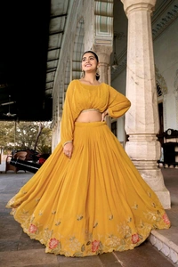 Antique Fashion 1 Flaunt Your Flair with Georgette Co ord Set Embroidered to Perfection a Captivating Confluence of Tradition and Trend  - colour 1