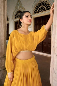 Antique Fashion 1 Flaunt Your Flair with Georgette Co ord Set Embroidered to Perfection a Captivating Confluence of Tradition and Trend  - colour 1