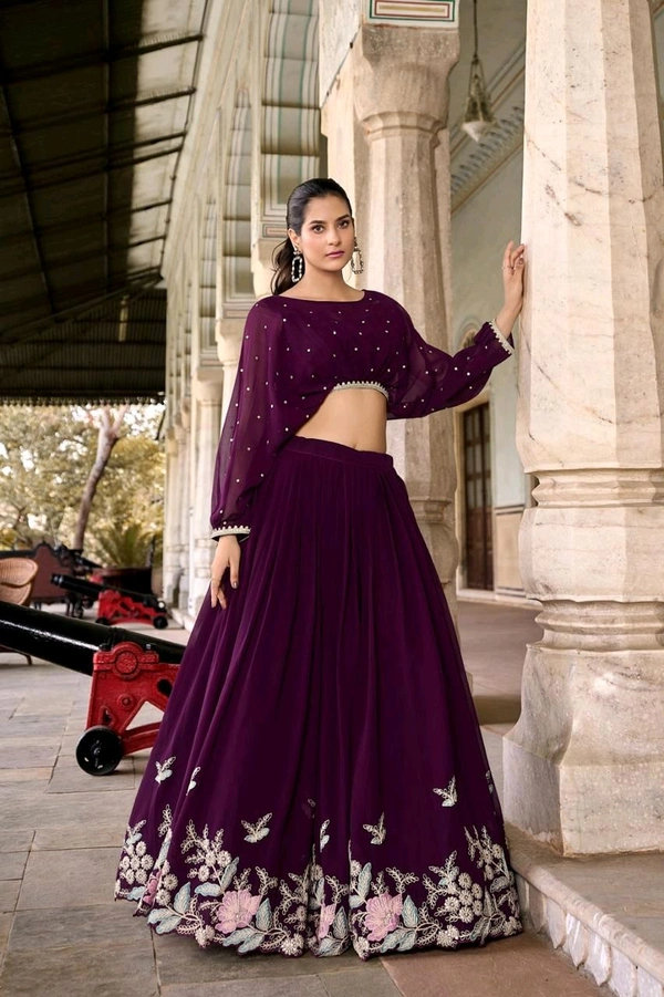 Antique Fashion 1 Flaunt Your Flair with Georgette Co ord Set Embroidered to Perfection a Captivating Confluence of Tradition and Trend  - colour 2